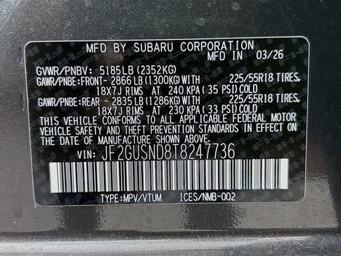 New 2026 Subaru Crosstrek 2.5i Limited AWD/4WD image 31