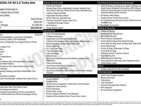 Certified 2026 MAZDA CX-30 2.5 Turbo Aire Edition AWD/4WD image 5