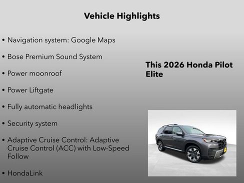 New 2026 Honda Pilot Elite image 5