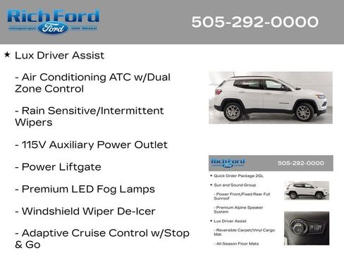 Used 2022 Jeep Compass Latitude w/ Sun and Sound Group AWD/4WD image 24