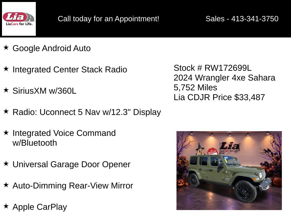 Certified 2024 Jeep Wrangler Unlimited Sahara w/ Technology Group AWD/4WD image 21