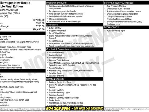 Used 2010 Volkswagen Beetle Final Edition FWD image 4