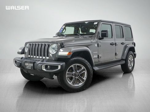 Used 2021 Jeep Wrangler Unlimited Sahara w/ Uconnect 4C Nav & Sound Group AWD/4WD image 1