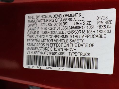 Used 2023 Honda Ridgeline RTL image 52