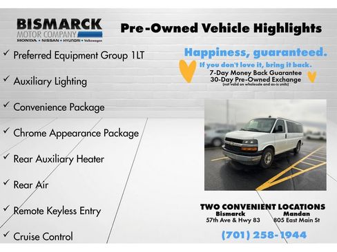 Used 2017 Chevrolet Express 2500 LT w/ LT Preferred Equipment Group RWD image 8