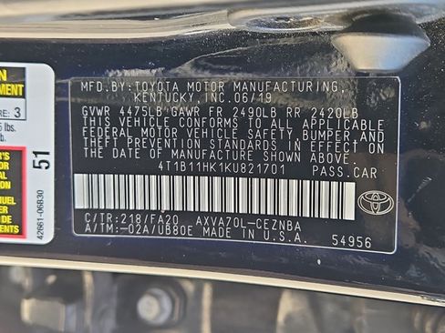 Used 2019 Toyota Camry LE w/ Carpet Mat Package FWD image 23