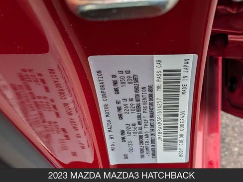 Certified 2023 MAZDA MAZDA3 s FWD image 11