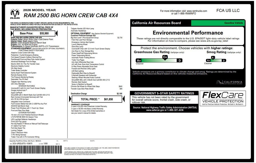 Used 2026 RAM 2500 Big Horn AWD/4WD image 3