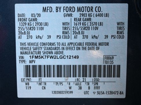 Used 2020 Ford Explorer Limited w/ Hybrid Equipment Group 310A image 35