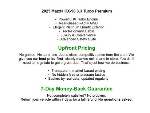 Used 2025 MAZDA CX-90 3.3 Turbo w/ Premium Sport Pkg image 2
