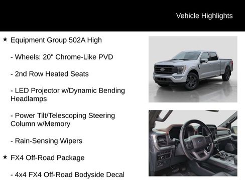 Certified 2023 Ford F150 Lariat w/ Equipment Group 502A High image 11