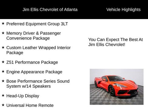 Used 2020 Chevrolet Corvette Stingray Premium Cpe w/ 3LT Preferred Equipment Group image 5