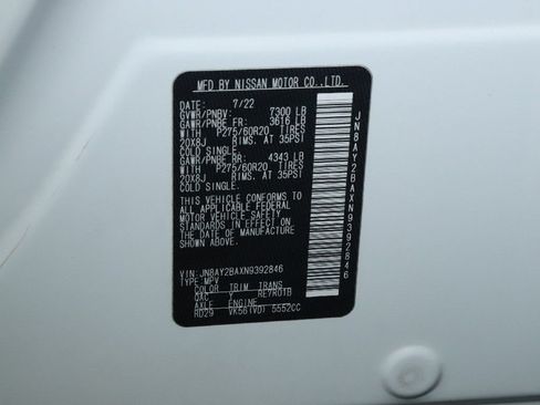 Used 2022 Nissan Armada SL w/ Midnight Edition Package RWD image 22