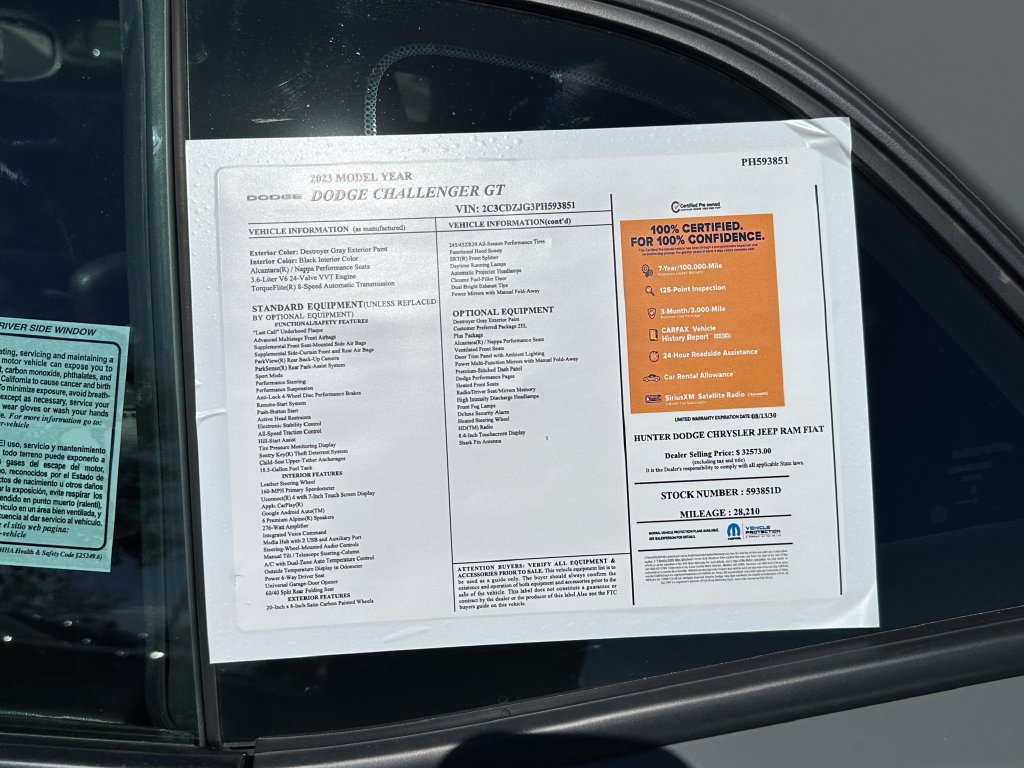 Certified 2023 Dodge Challenger GT w/ Plus Package RWD image 5