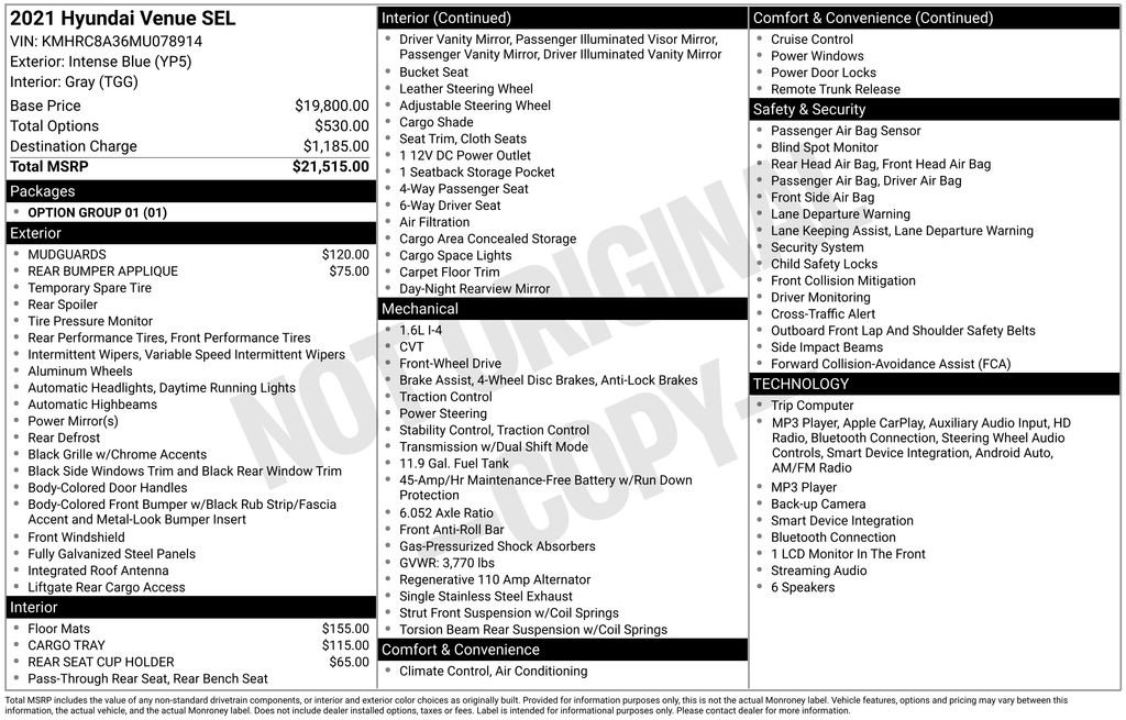 Used 2021 Hyundai Venue SEL FWD image 9