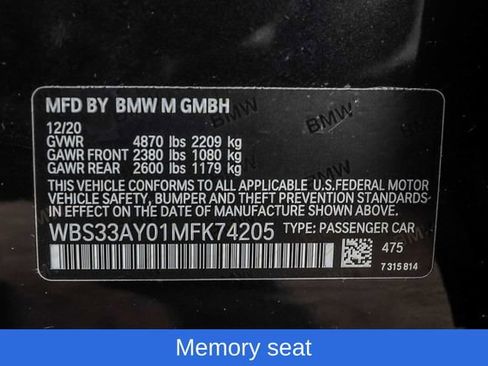 Used 2021 BMW M3 Competition w/ Executive Package RWD image 33