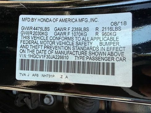 Used 2018 Honda Accord Sport image 9