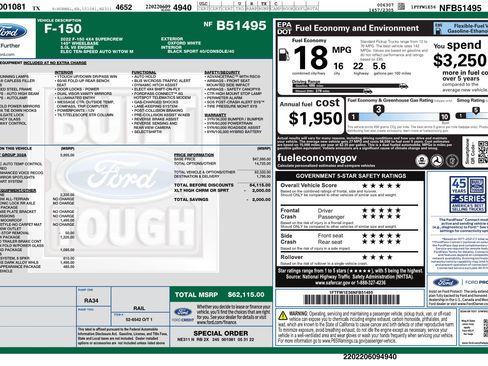 Used 2022 Ford F150 XLT w/ Equipment Group 302A High AWD/4WD image 3