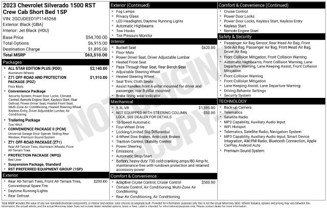 Certified 2023 Chevrolet Silverado 1500 RST w/ All Star Edition Plus AWD/4WD image 6