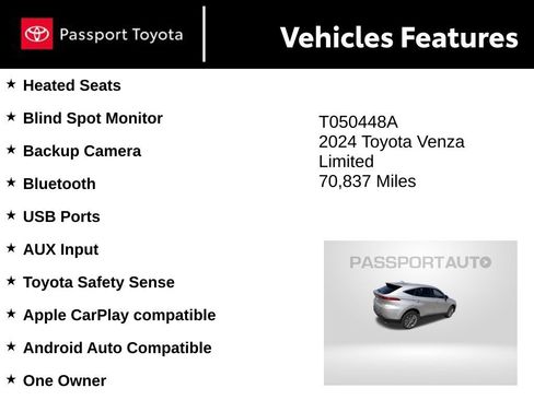 Used 2024 Toyota Venza Limited AWD/4WD image 10