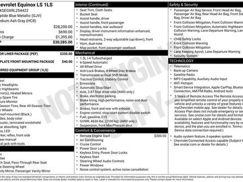 Used 2024 Chevrolet Equinox LS w/ LPO, Floor Liner Package AWD/4WD image 33