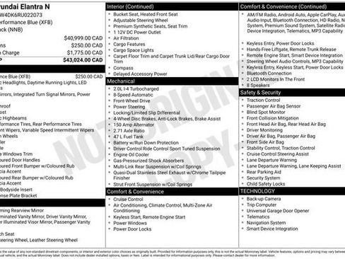 Used 2024 Hyundai Elantra N FWD image 3