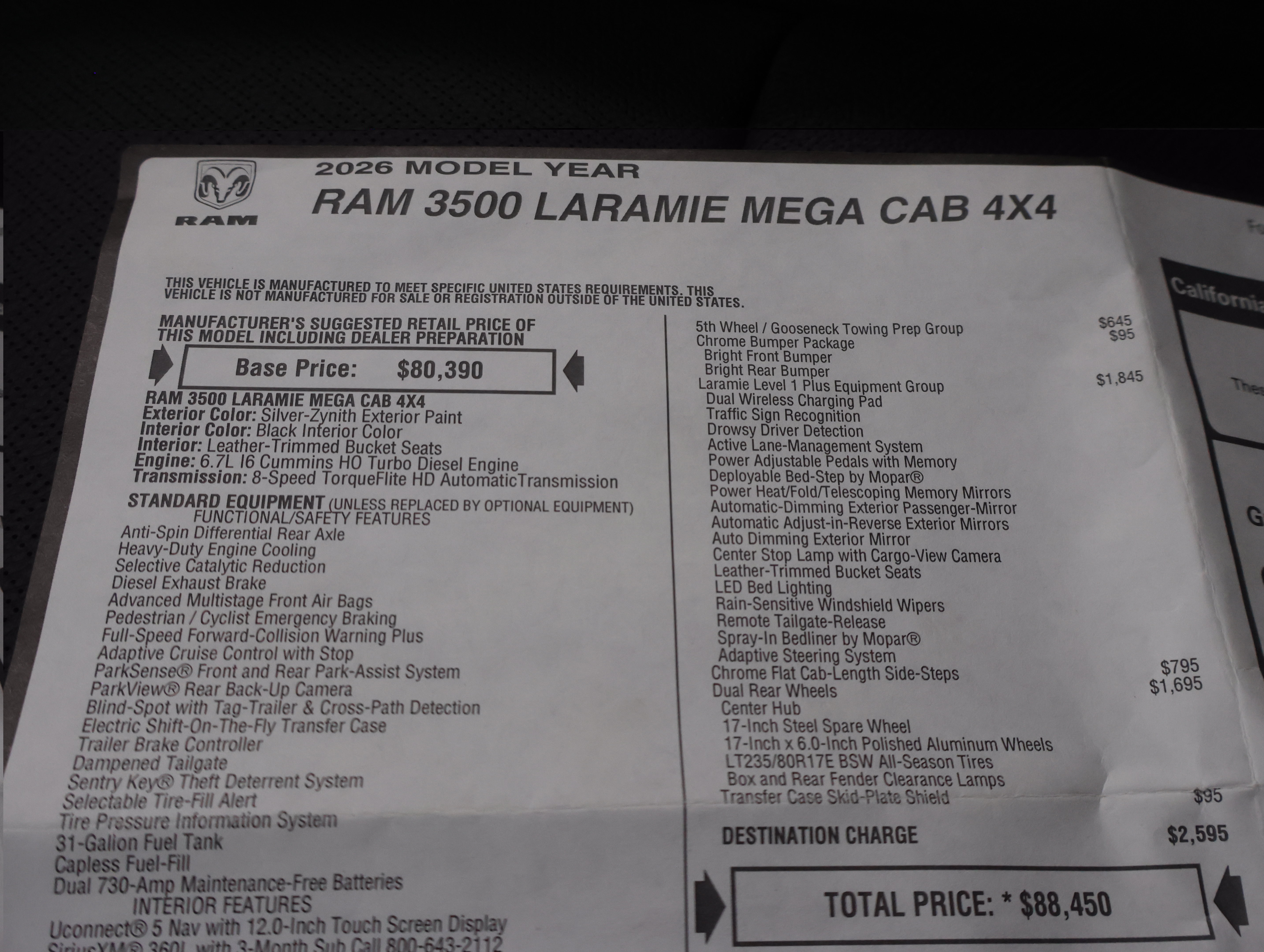 Used 2026 RAM 3500 Laramie AWD/4WD image 67