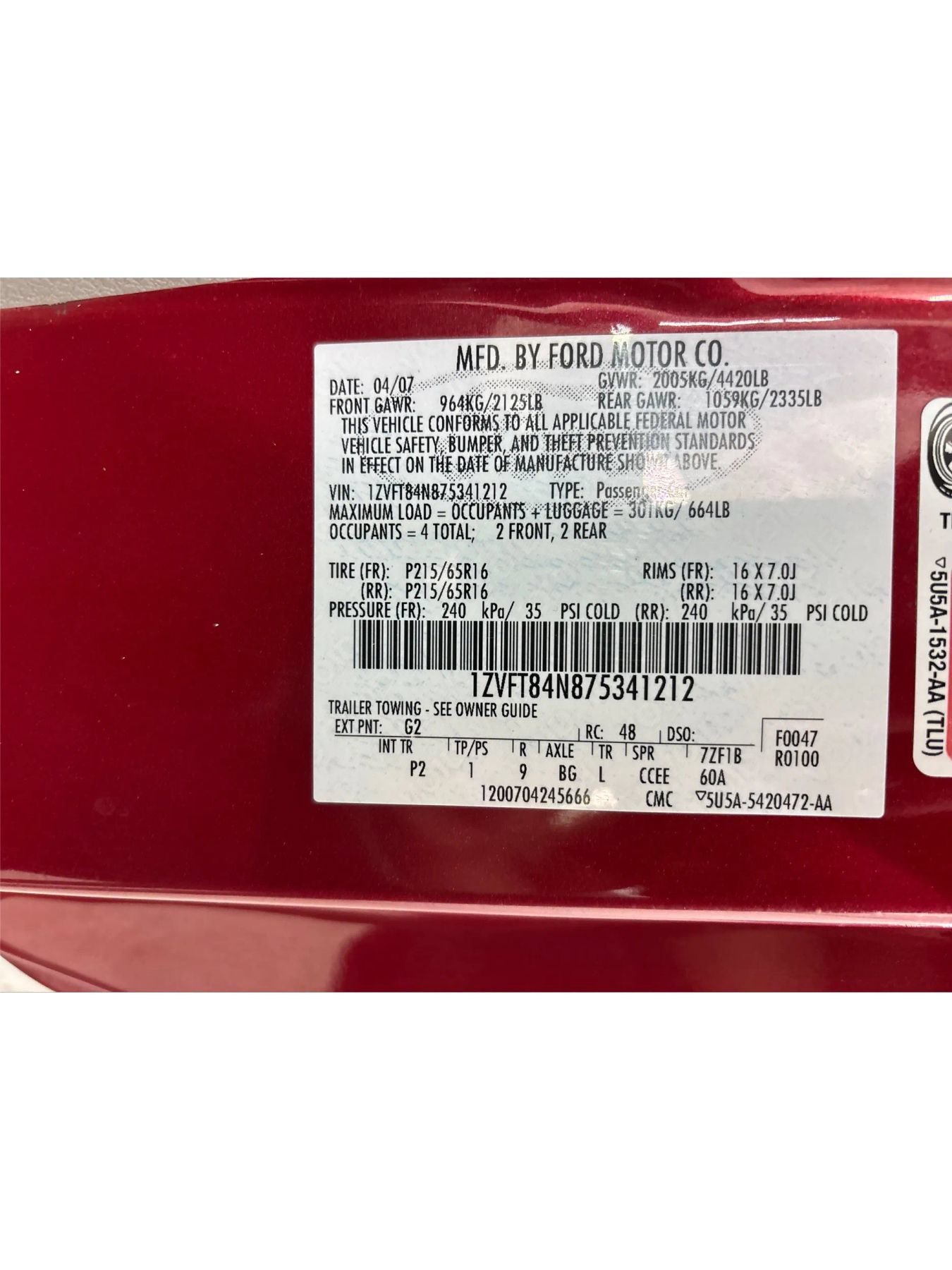 Used 2007 Ford Mustang Premium RWD image 26