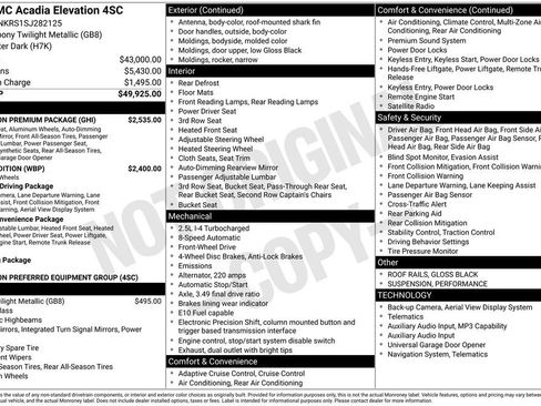 Used 2025 GMC Acadia Elevation w/ Elevation Premium Package FWD image 2