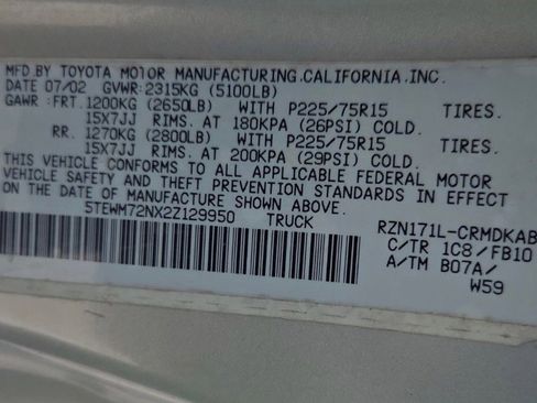 Used 2002 Toyota Tacoma 4x4 Xtracab image 8