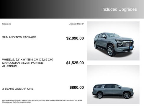 New 2026 Chevrolet Suburban Premier w/ Sun And Tow Package AWD/4WD image 3