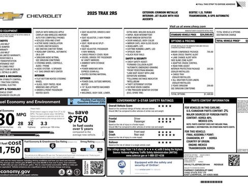 Used 2025 Chevrolet Trax RS w/ Driver Confidence Package FWD image 4