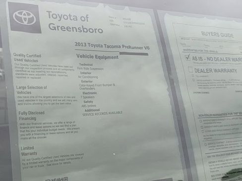 Used 2013 Toyota Tacoma PreRunner w/ SR5 Pkg RWD image 34