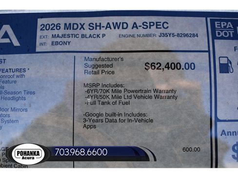 New 2026 Acura MDX A-Spec AWD/4WD image 41