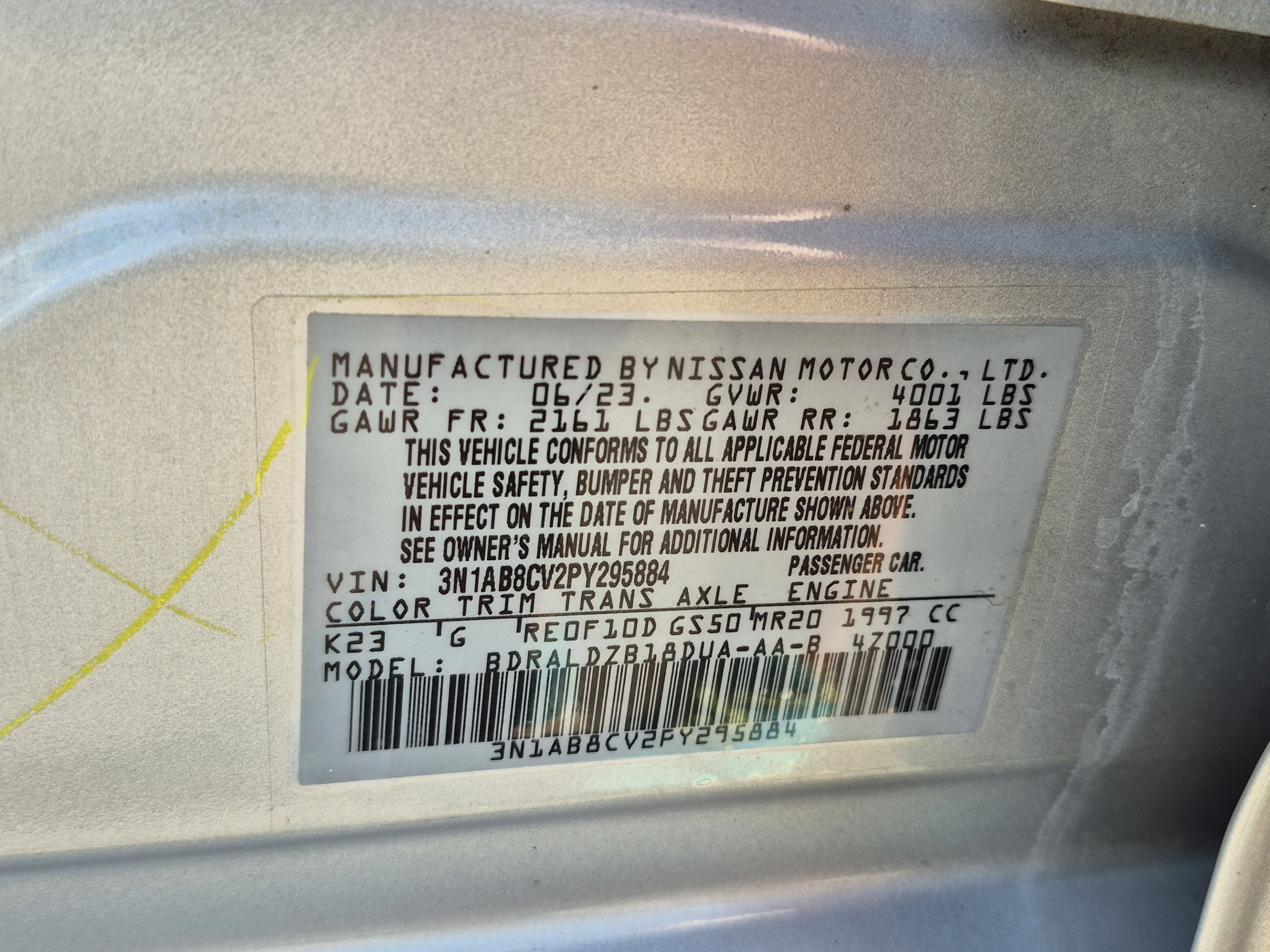 Certified 2023 Nissan Sentra SV FWD image 33