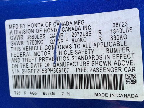 Certified 2023 Honda Civic Sport image 44