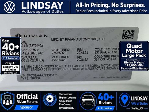 Used 2022 Rivian R1T Adventure AWD/4WD image 30
