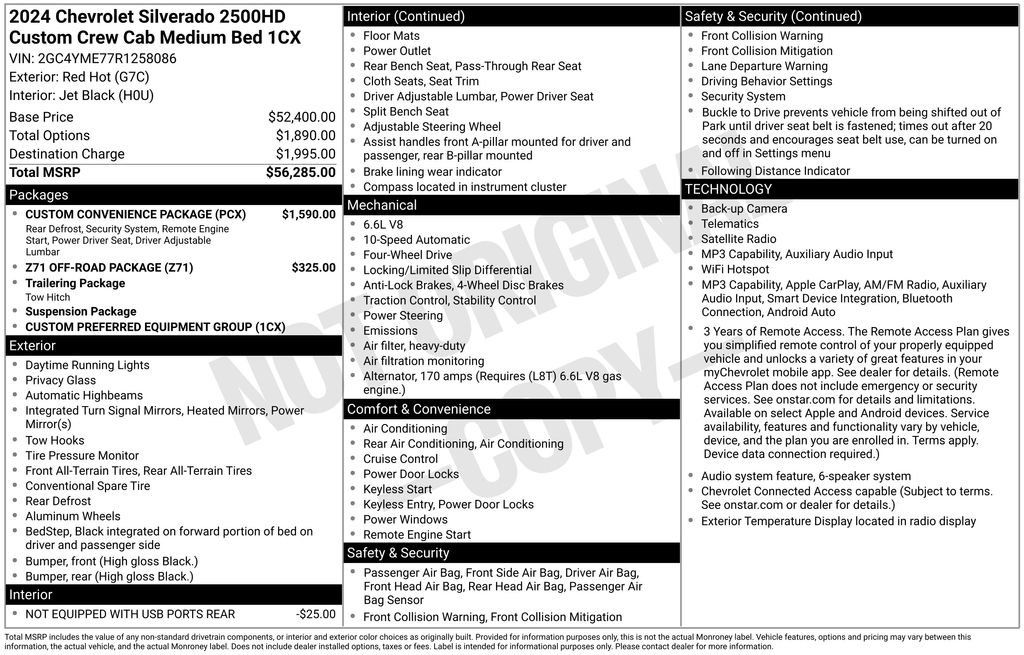 Used 2024 Chevrolet Silverado 2500 Custom w/ Custom Convenience Package AWD/4WD image 27