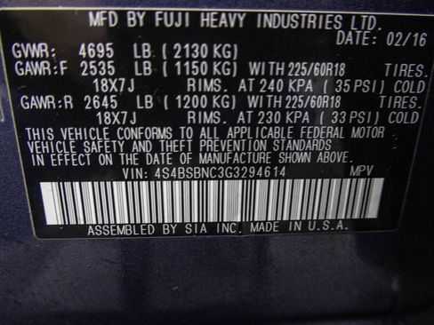 Used 2016 Subaru Outback 2.5i Limited image 57