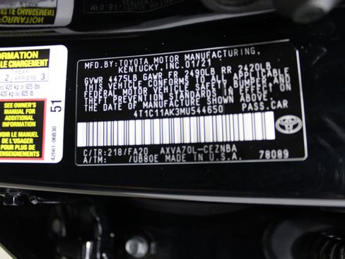 Used 2021 Toyota Camry LE FWD image 40