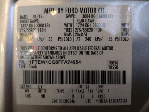 Used 2015 Ford F150 Platinum w/ Equipment Group 701A Luxury RWD image 33