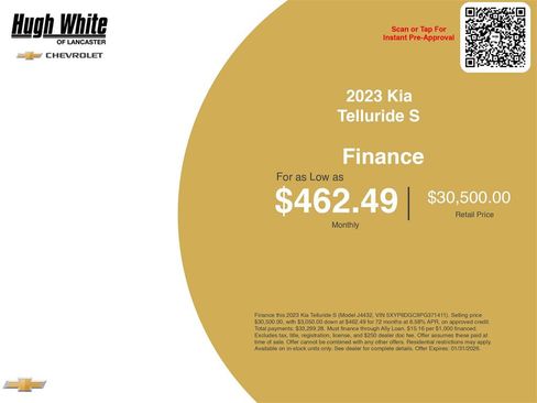 Used 2023 Kia Telluride S w/ S Sunroof Package image 3