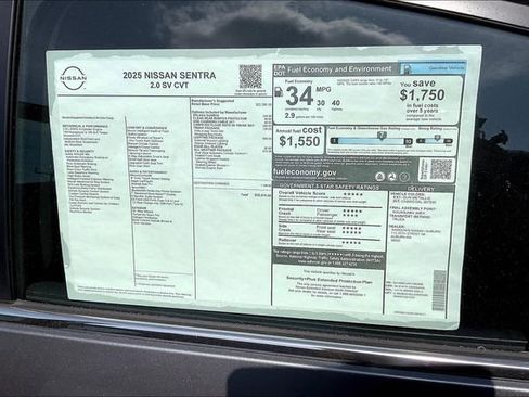 New 2025 Nissan Sentra SV w/ All-Weather Package image 26