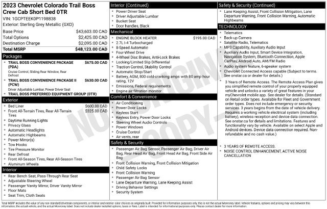 Used 2023 Chevrolet Colorado Trail Boss AWD/4WD image 5