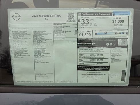 New 2026 Nissan Sentra SV FWD image 7