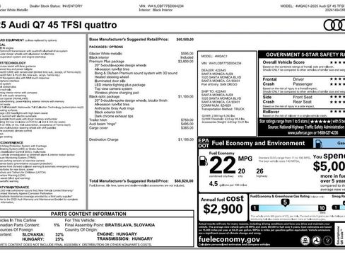 Used 2025 Audi Q7 2.0T Premium Plus w/ Premium Plus Package AWD/4WD image 3