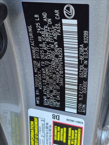 Certified 2023 Lexus ES 350 Ultra Luxury w/ Accessory Package (Z2) FWD image 24