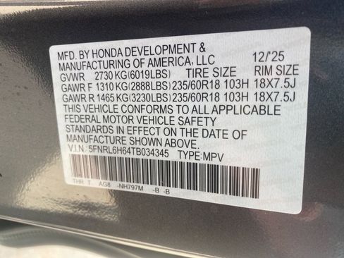 Certified 2026 Honda Odyssey EX-L image 39