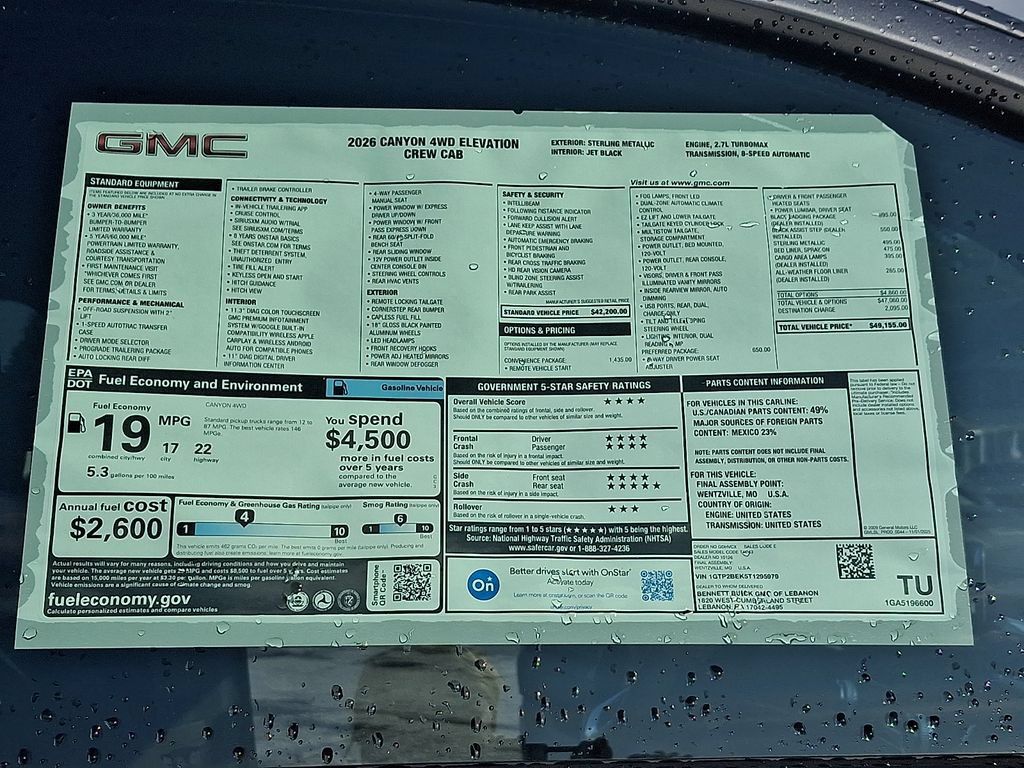 New 2026 GMC Canyon Elevation w/ Convenience Package AWD/4WD image 3
