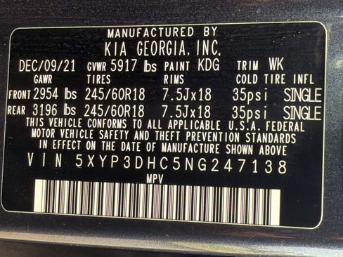 Used 2022 Kia Telluride EX w/ Towing Package AWD/4WD image 19